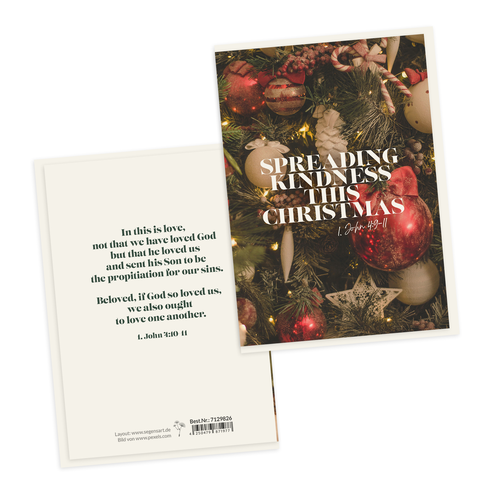 Weihnachtskarte - Spreading kindness this christmas