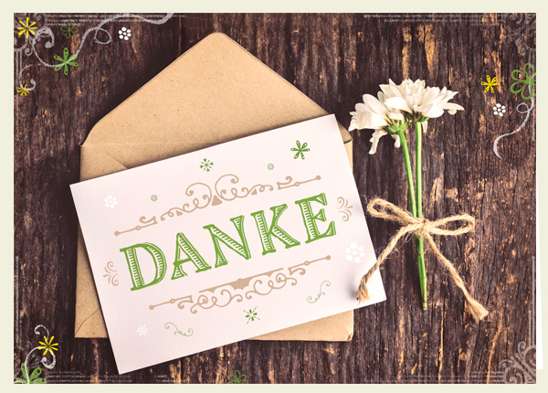 Faltkarte - Danke (Brief)