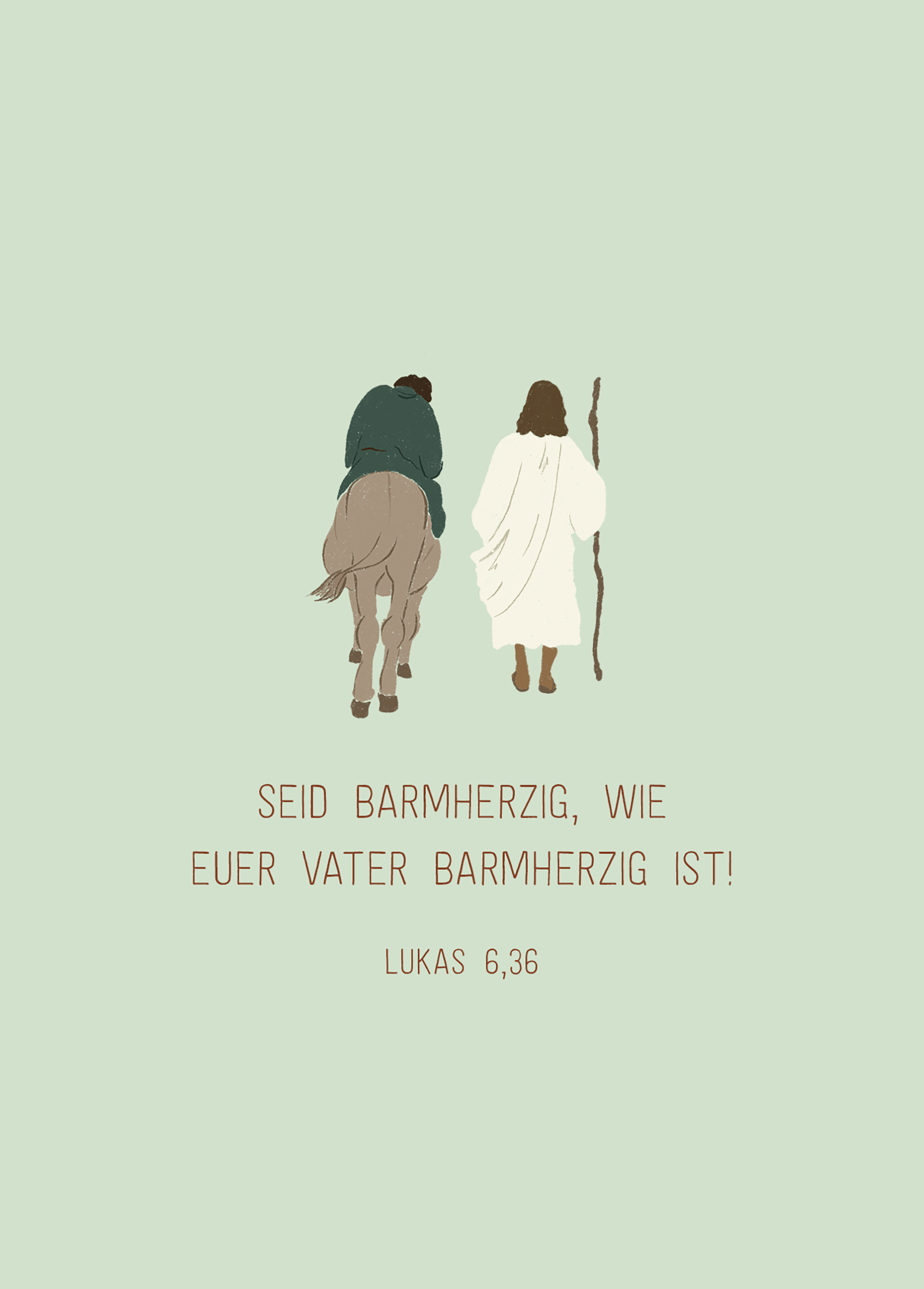 Postkarte - Barmherzigkeit leben