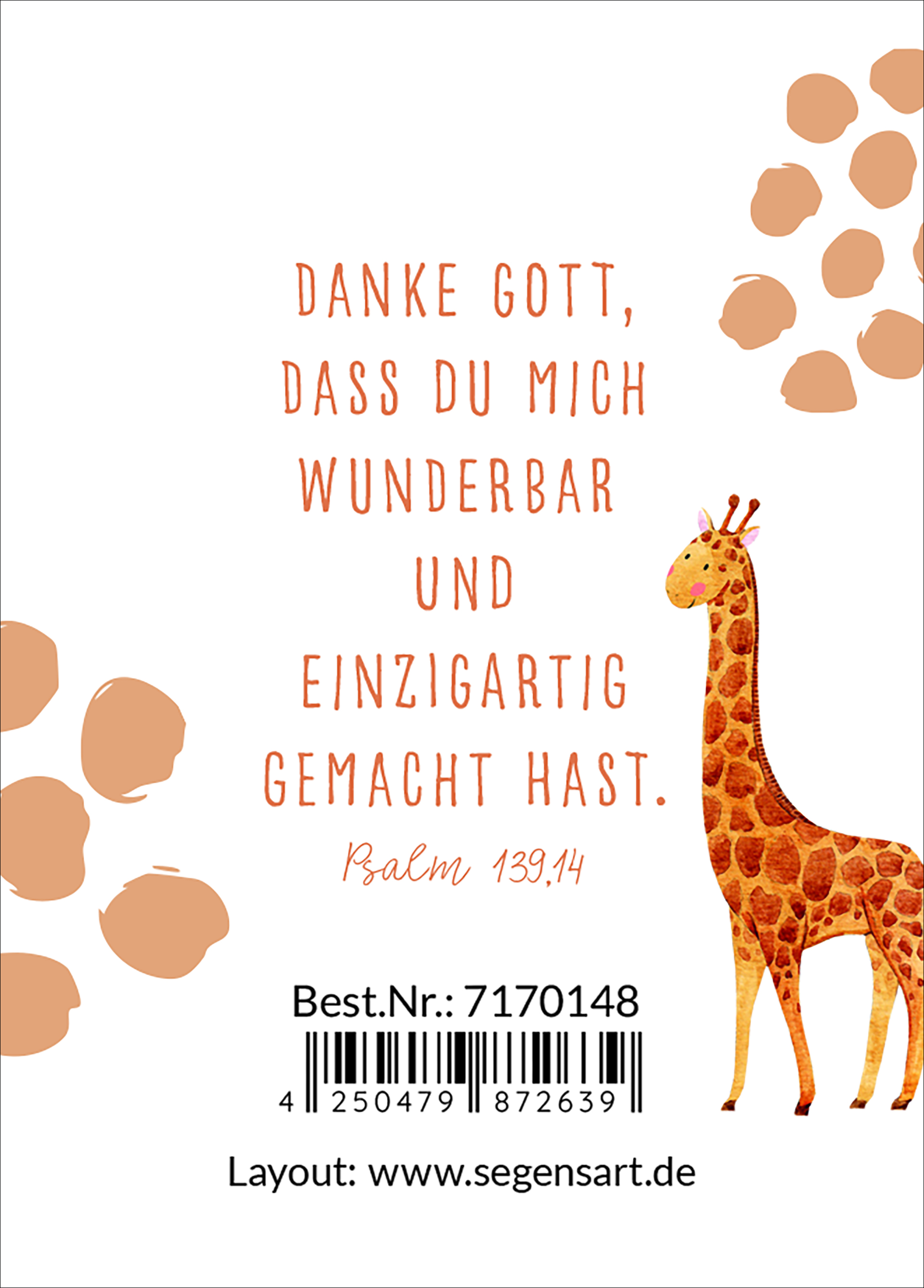 Magnet für Kinder - Ich bin wunderbar gemacht - Affirmation