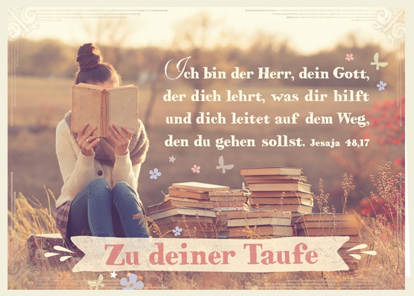 Faltkarte - Taufe - Ich bin der Herr Faltkarte - Taufe - Ich bin der Herr