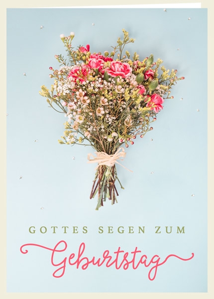 Faltkarte - Gottes Segen (Blumenstrauß) Faltkarte - Gottes Segen (Blumenstrauß)