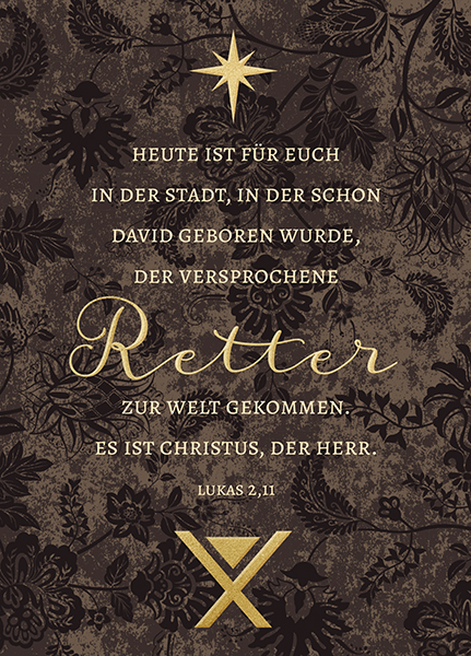 XL-Postkarte Big Blessing Gold - Der versprochene Retter