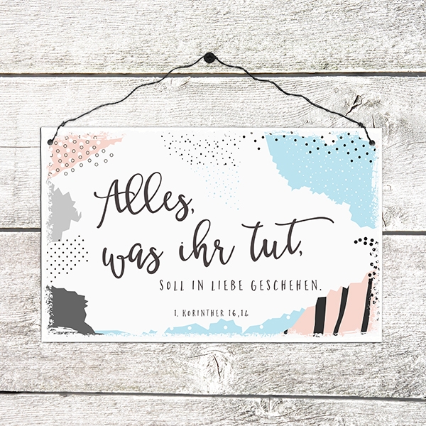 Holzschild groß - Was ihr tut Holzschild groß - Was ihr tut