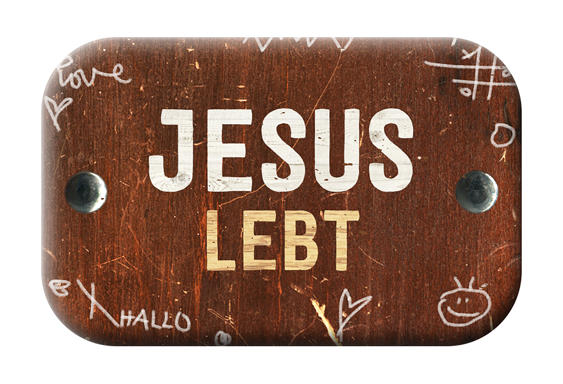 Magnet Mag Blessing - Jesus lebt (Holz)