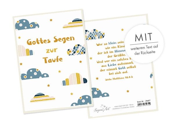 Faltkarte - Zur Taufe - Klein wie ein Kind Faltkarte - Zur Taufe - Klein wie ein Kind