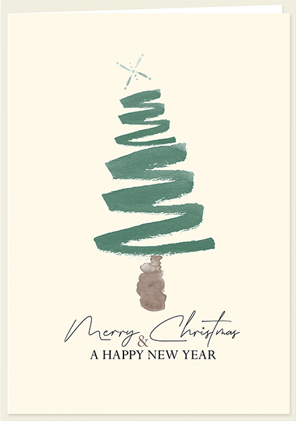 Faltkarte Naturpapier - Merry Christmas Faltkarte Naturpapier - Merry Christmas