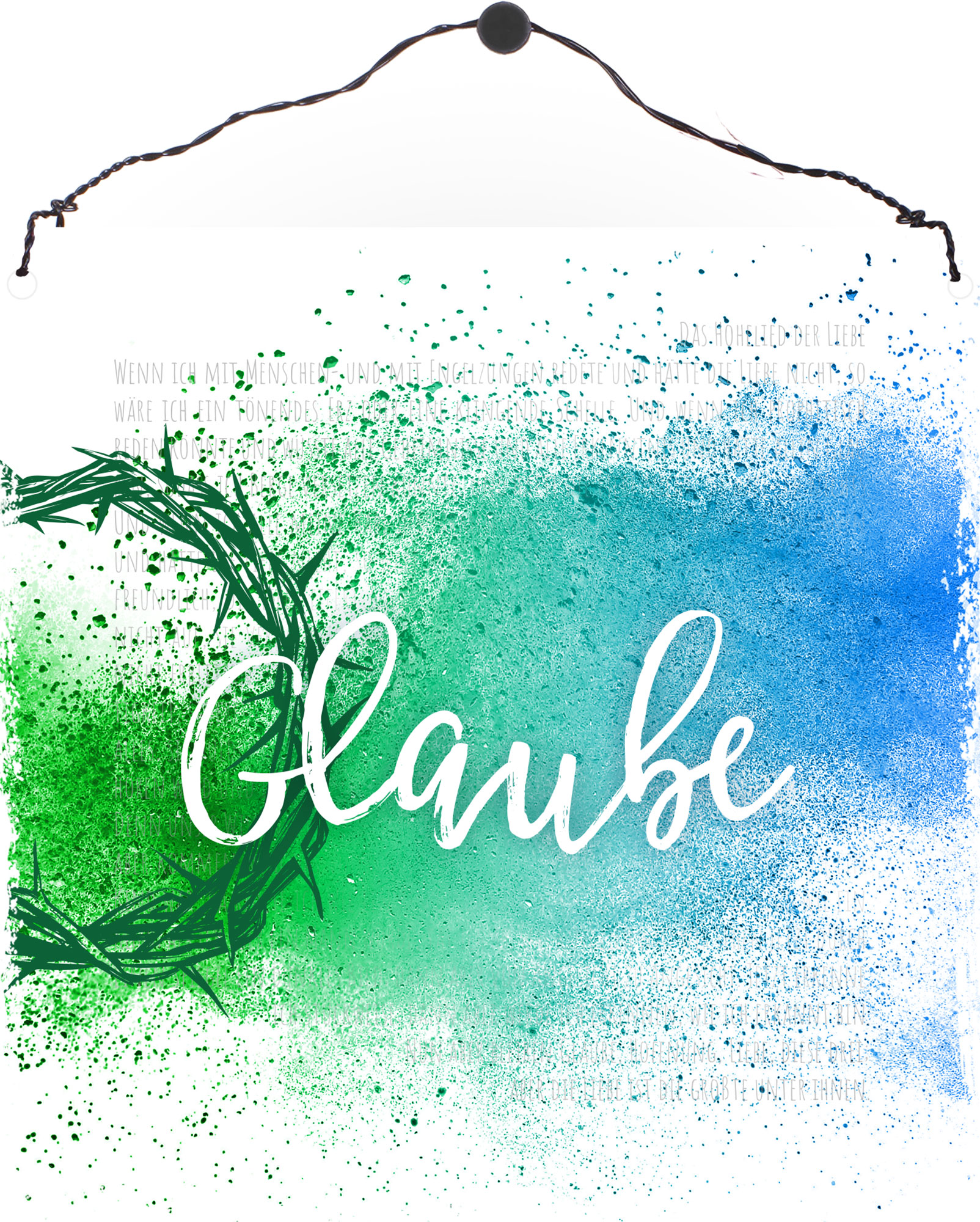 Holzschild quadratisch – Glaube Holzschild klein - Glaube