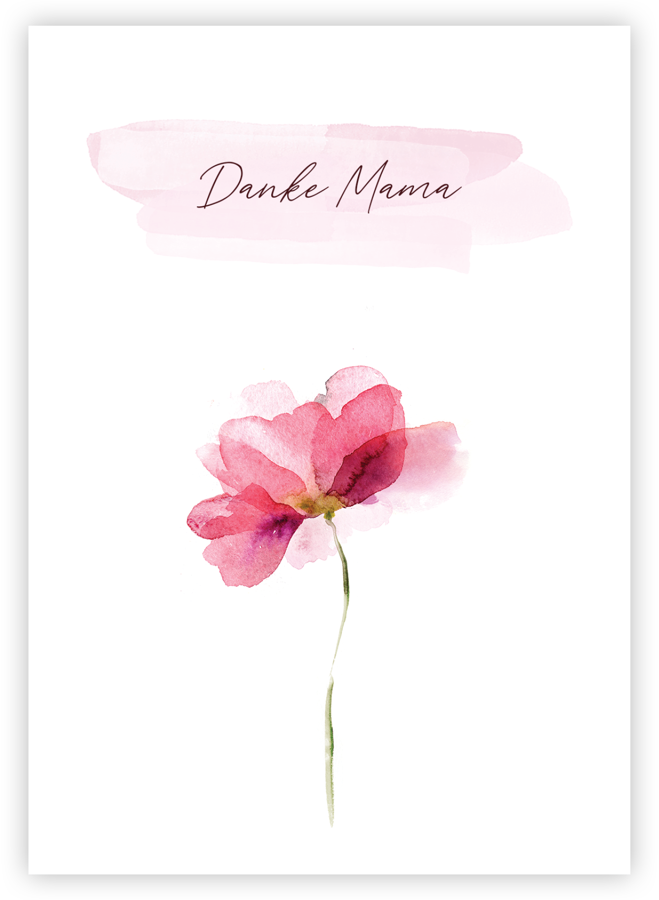 Postkarte - Danke Mama (Aquarell)
