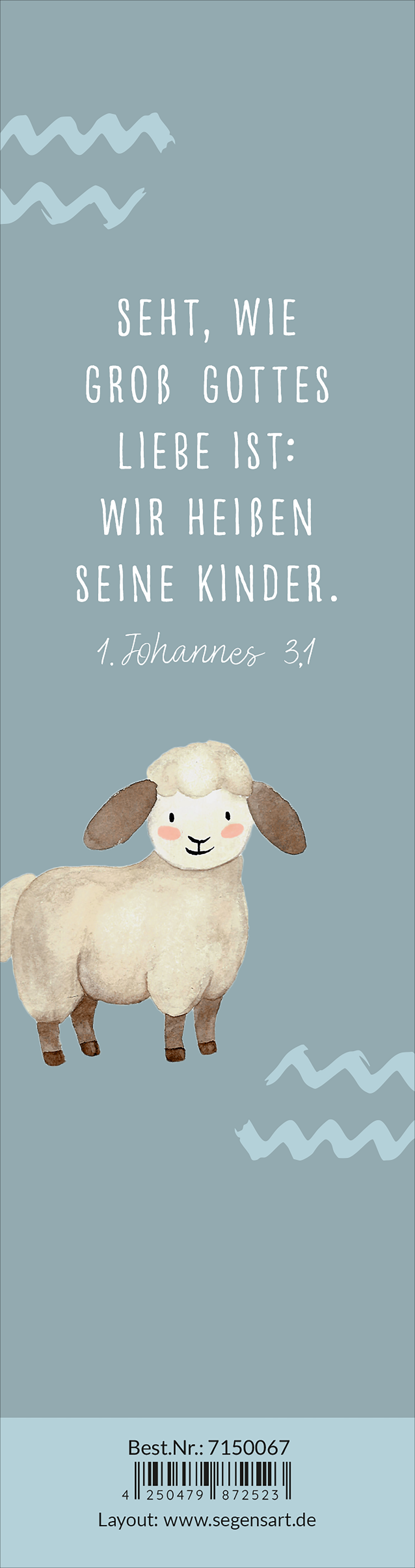 Lesezeichen für Kinder - Ich bin ein Kind Gottes - Affirmation