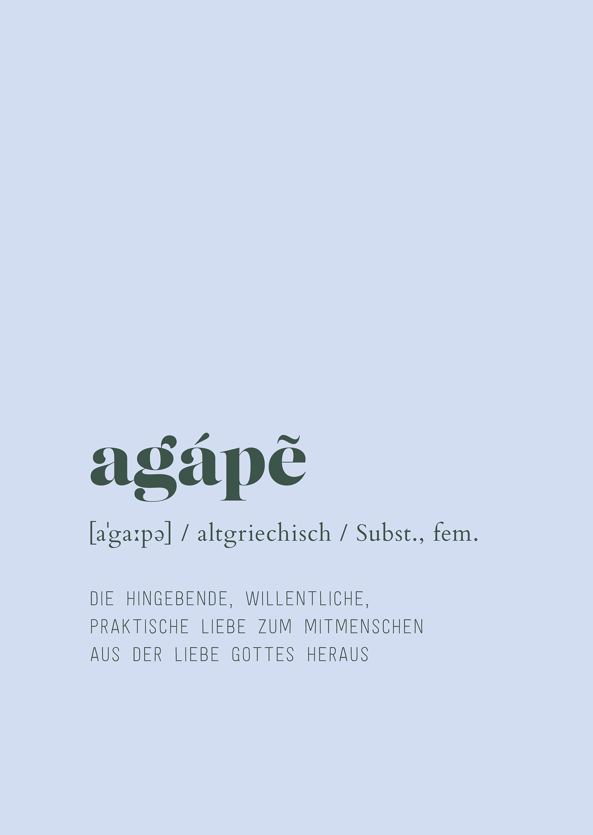 Poster - Agape - Die Liebe Gottes