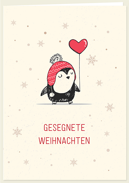 Faltkarte Naturpapier - Gesegnete Weihnachten Faltkarte Naturpapier - Gesegnete Weihnachten