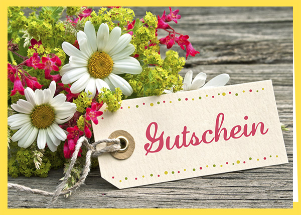 Faltkarte - Gutschein (Blumen) Faltkarte - Gutschein (Blumen)