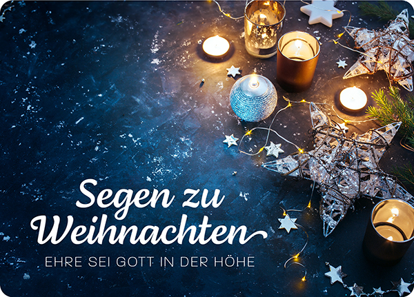 XL-Postkarte Big Blessing - Segen zu Weihnachten - Ehre sei Gott XL-Postkarte Big Blessing - Segen zu Weihnachten - Ehre sei Gott