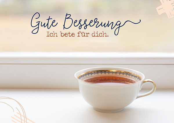 Postkarte - Gute Besserung (Tassenmotiv) Postkarte - Gute Besserung (Tassenmotiv)