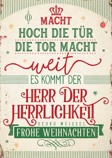 Postkarte - Macht hoch die Tür Postkarte - Macht hoch die Tür