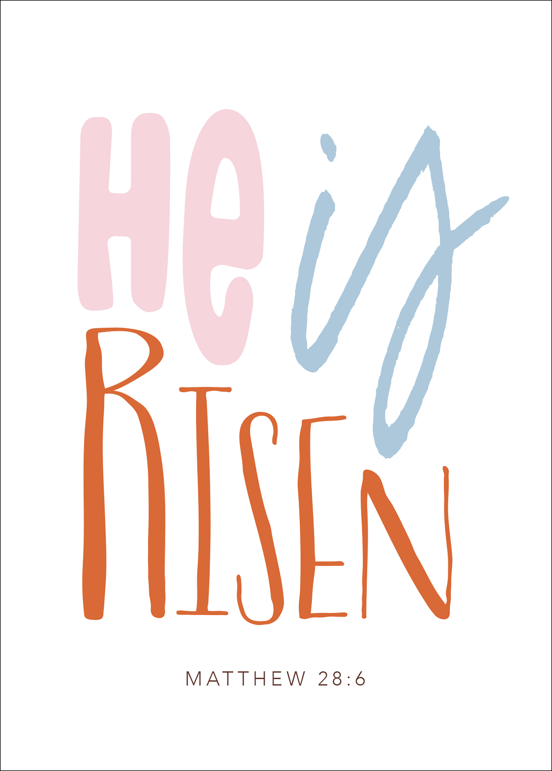 Postkarte - He is risen
