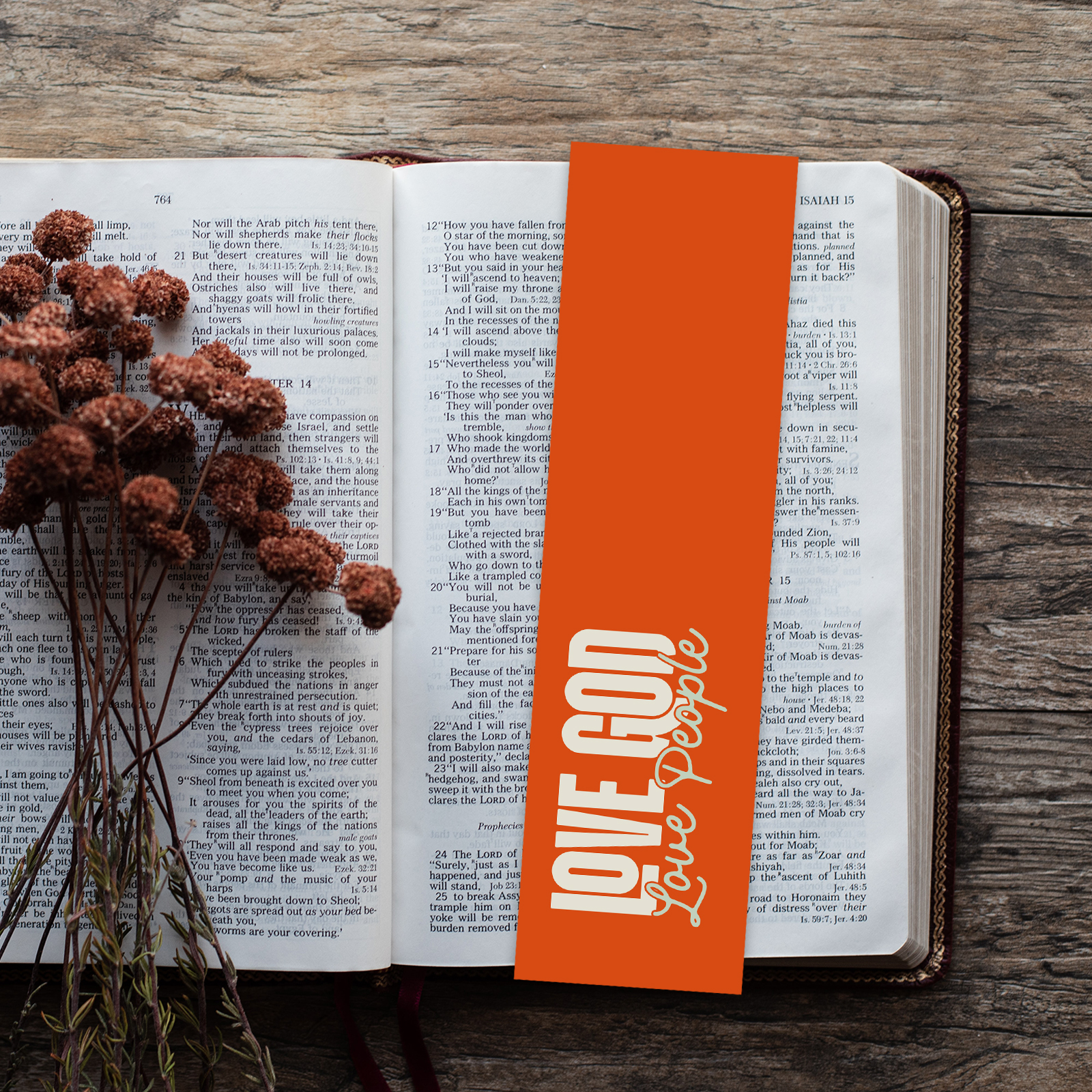Lesezeichen - Love God. Love People.