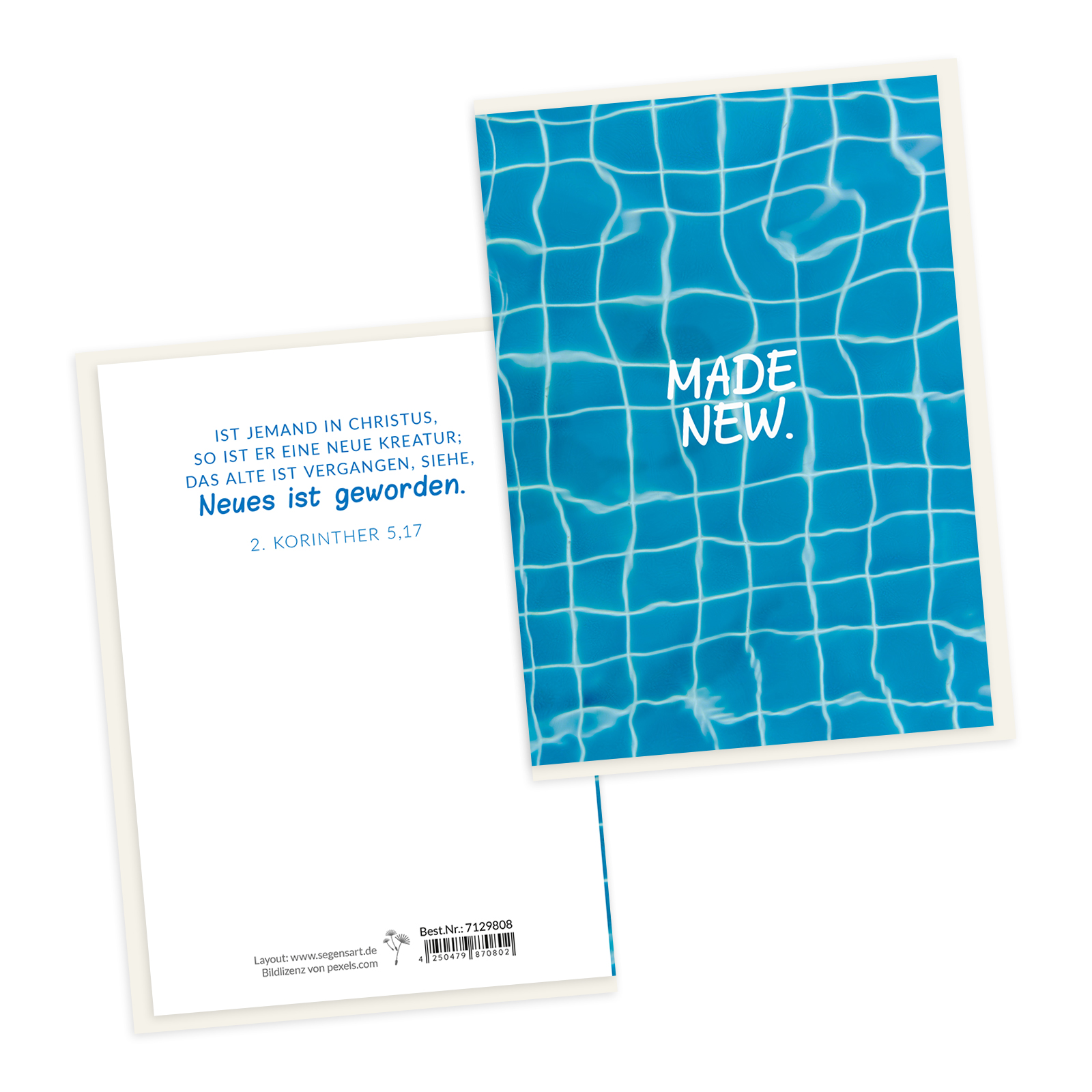 Faltkarte - Made New (Taufe)