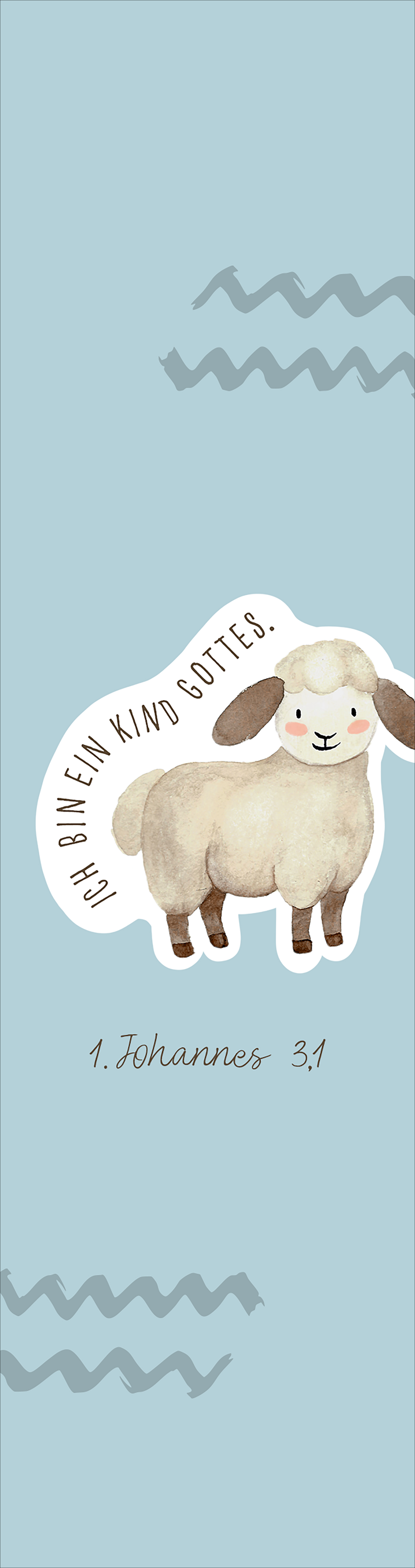 Lesezeichen für Kinder - Ich bin ein Kind Gottes - Affirmation