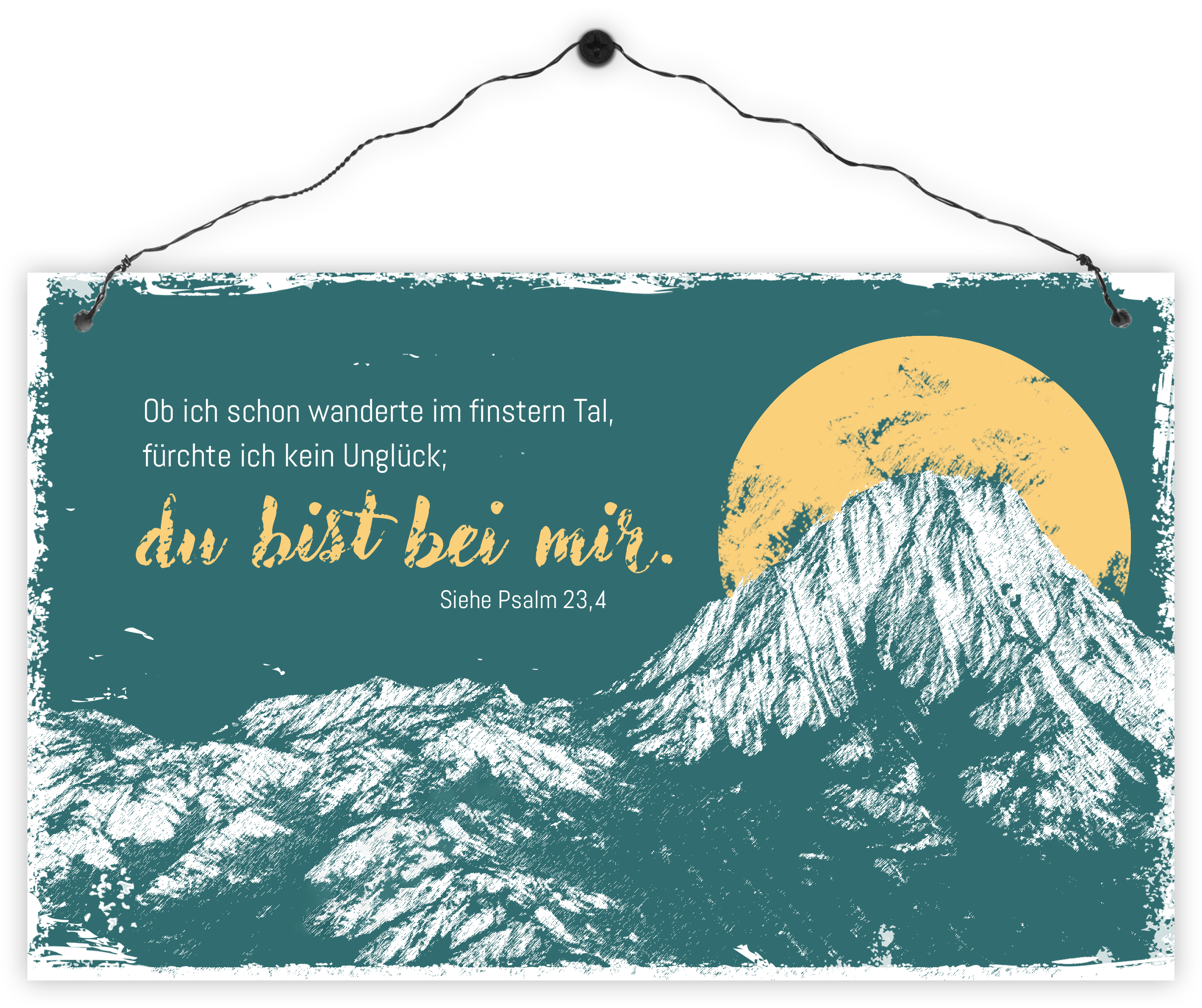 Holzschild rechteckig – Du bist bei mir Holzschild groß - Du bist bei mir