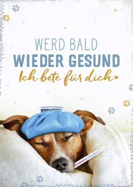 Postkarte - Werd bald wieder gesund