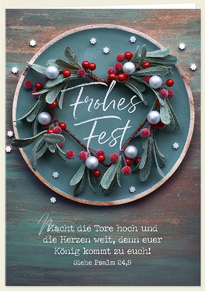 Faltkarte - Frohes Fest  Macht die Tore Faltkarte - Frohes Fest  Macht die Tore