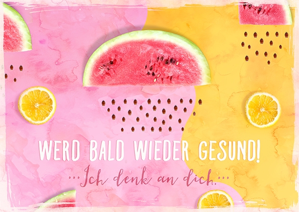Postkarte - Gesund (Melone) Postkarte - Gesund (Melone)