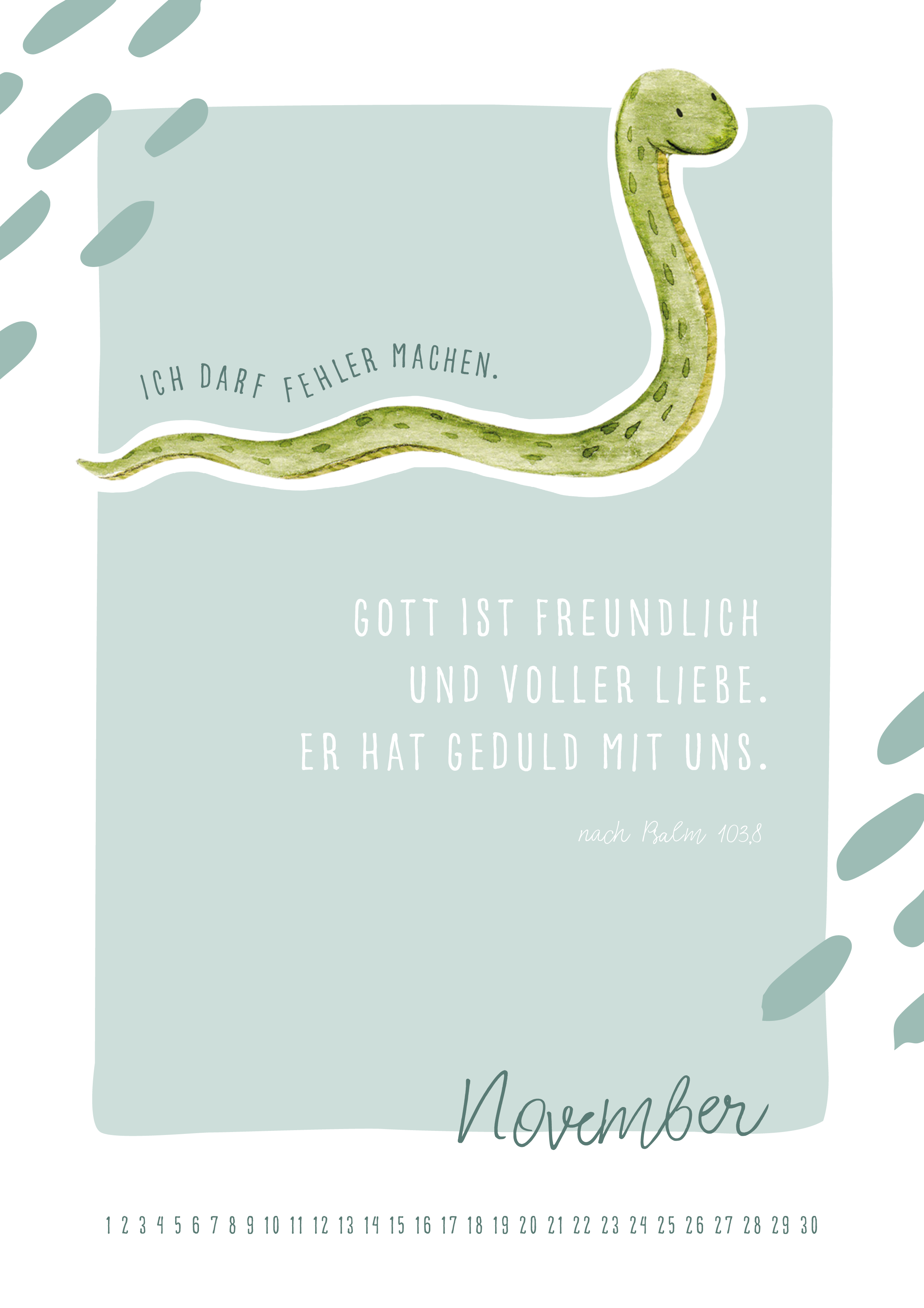 Immerwährender Kinderkalender - Das bin ich - Affirmationen