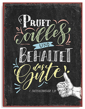 Metallschild groß – Jahreslosung Tafel Metallschild groß - Tafel