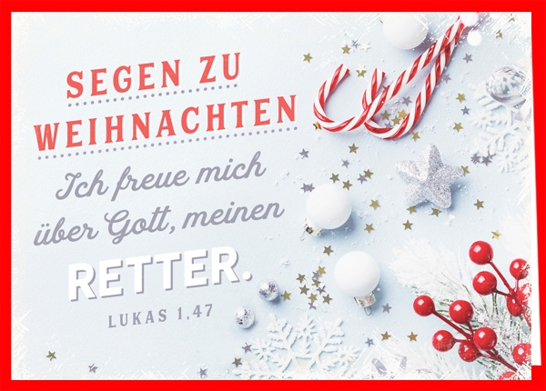 Faltkarte - Segen zu Weihnachten (Retter) Faltkarte - Segen zu Weihnachten (Retter)