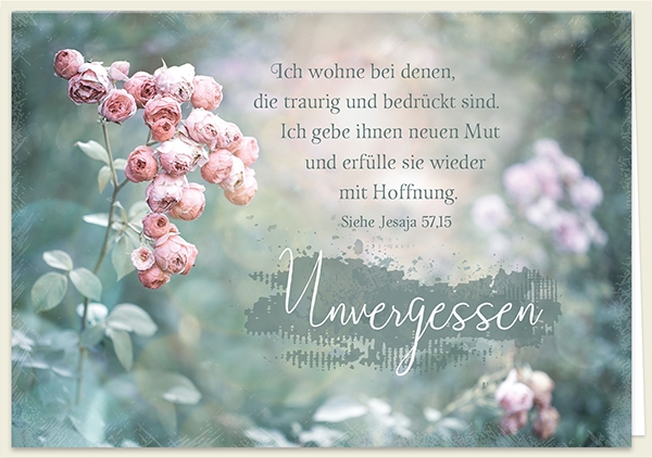 Faltkarte - Unvergessen Faltkarte - Unvergessen