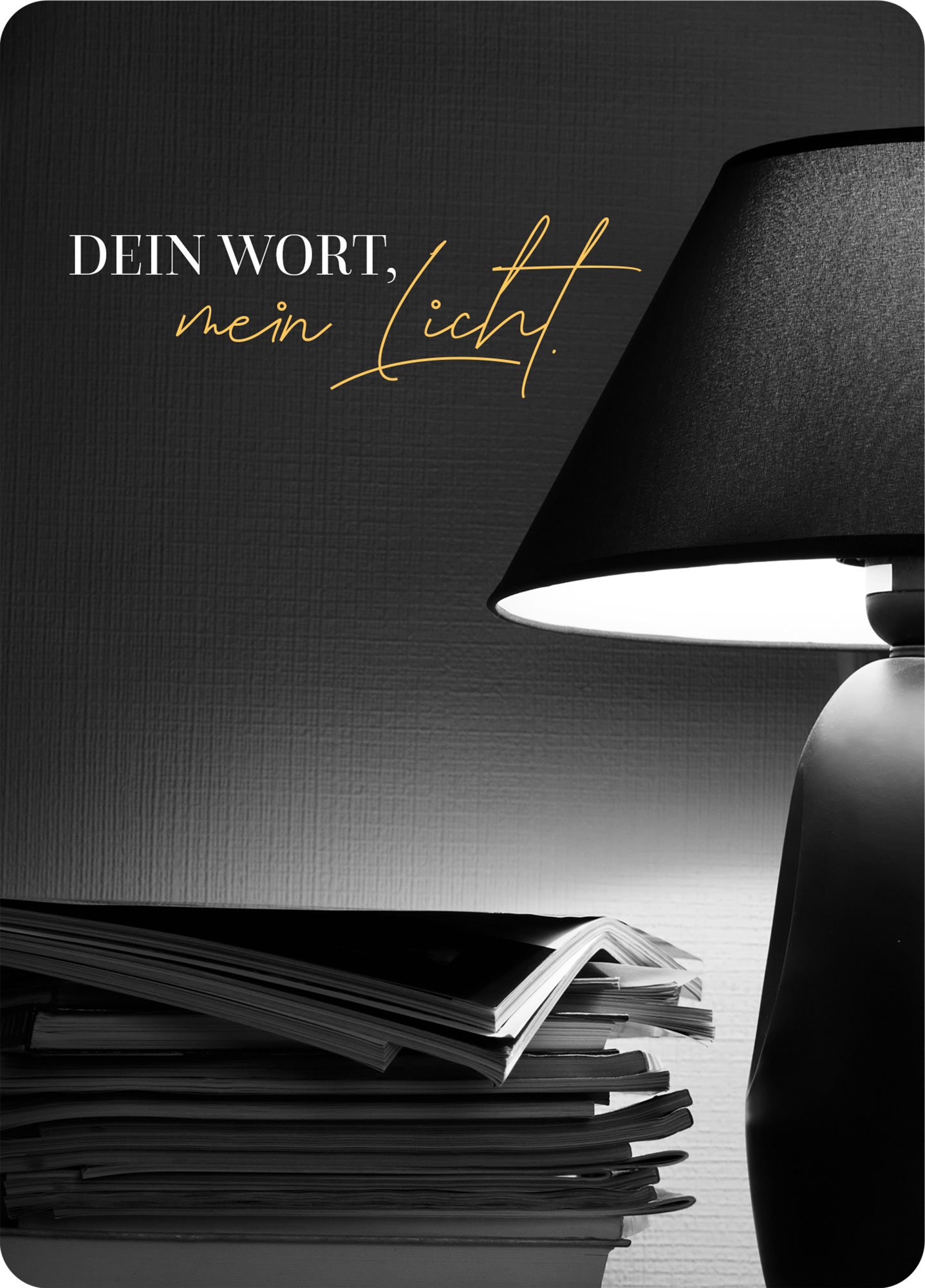 Big Blessing Black & White Postkarte – Dein Wort XL-Postkarte Big Blessing - Dein Wort, mein Licht