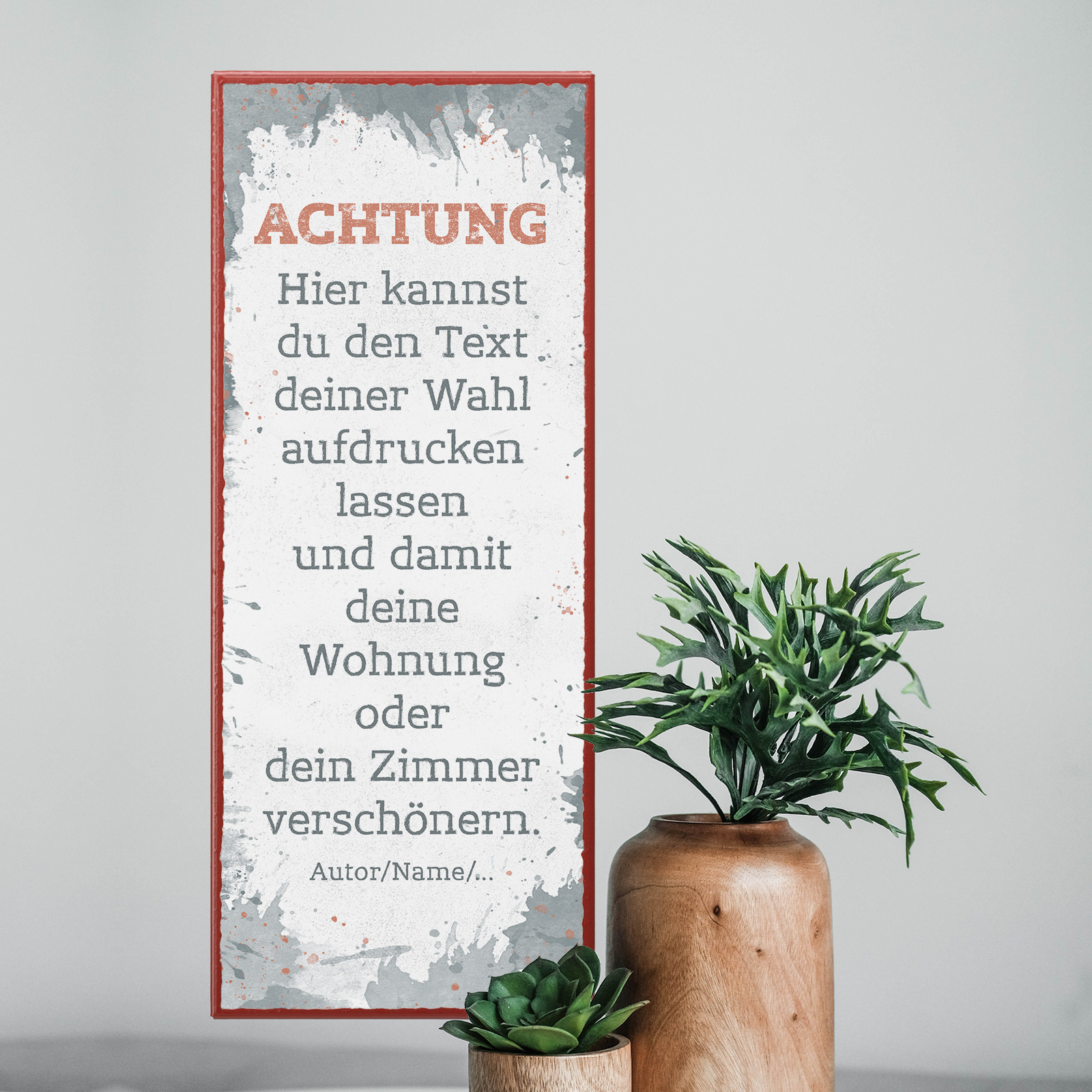 Individuelles Metallschild lang - Graffiti