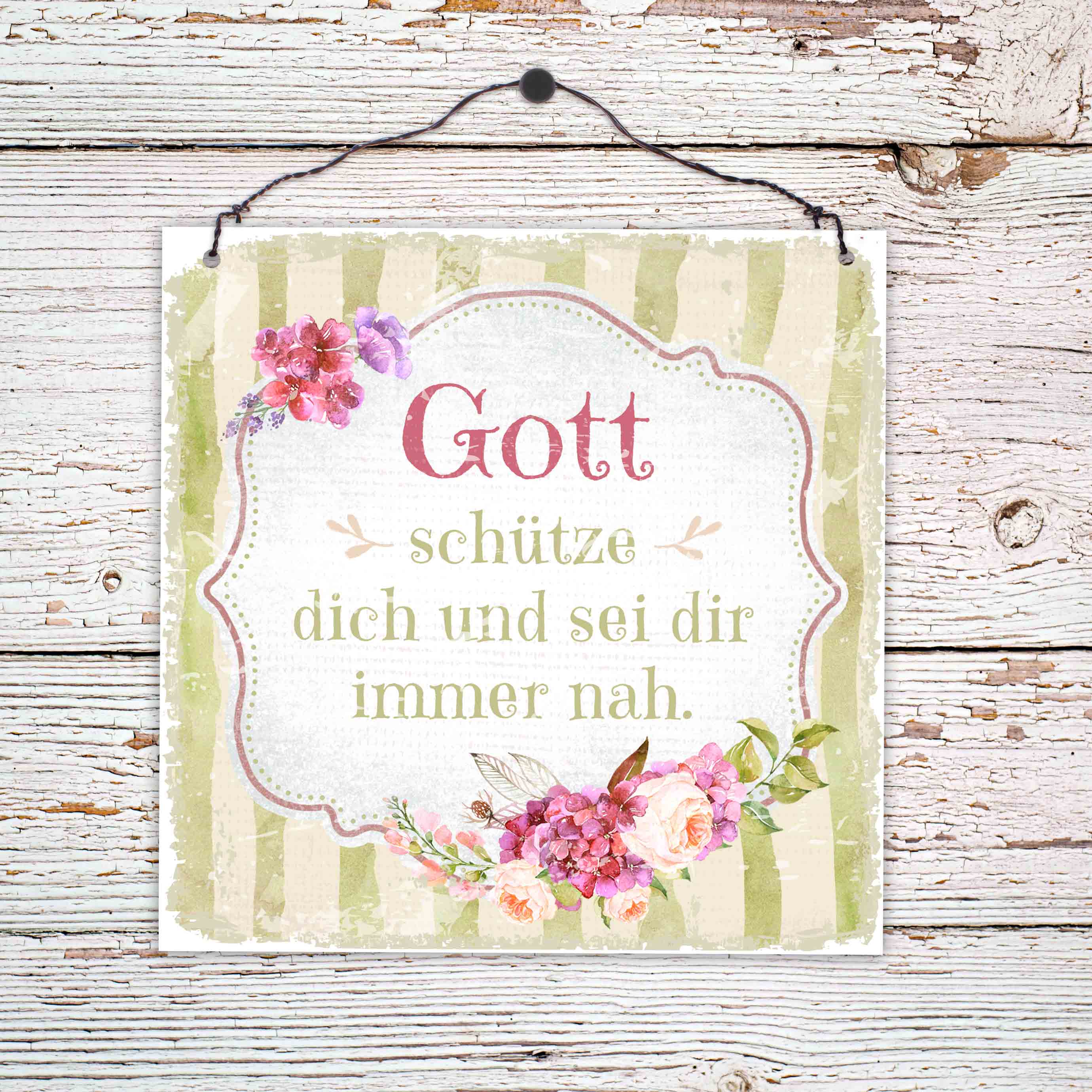 Holzschild klein - Gott schütze dich Holzschild klein - Gott schütze dich