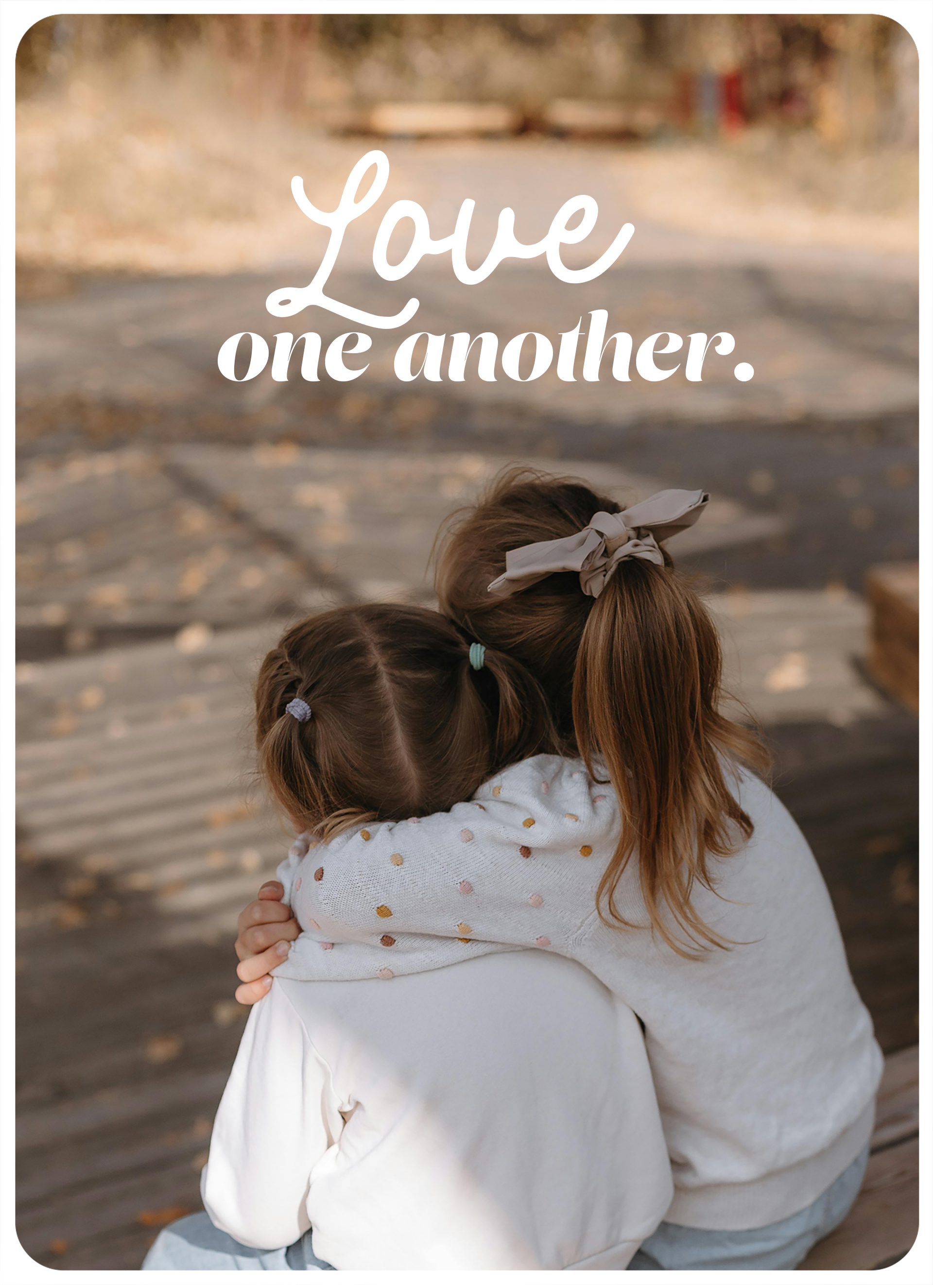 XL-Postkarte - Love one another