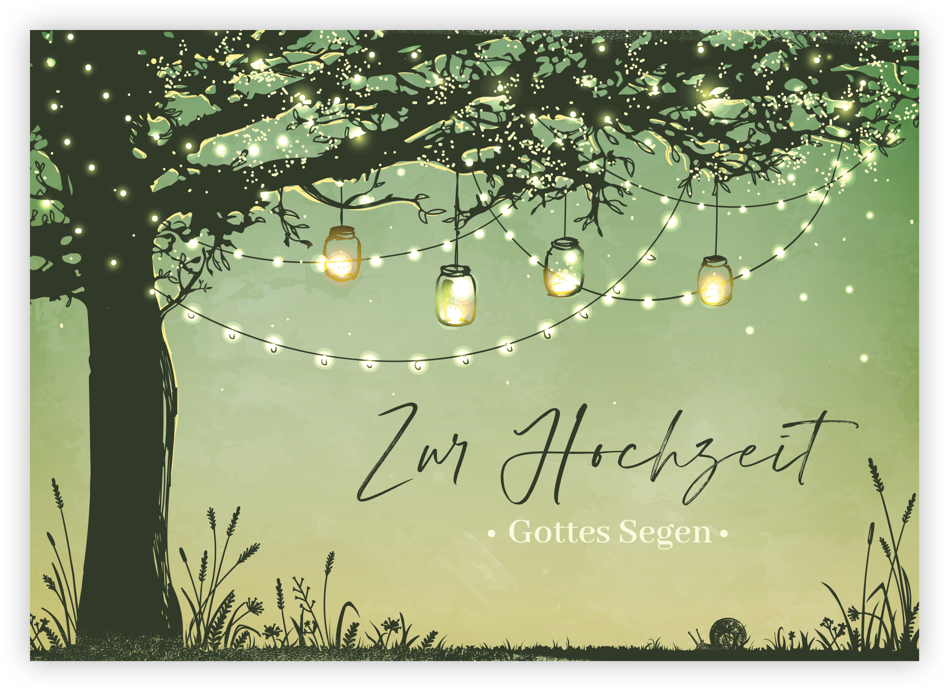 Faltkarte – Zur Hochzeit – Gottes Segen
