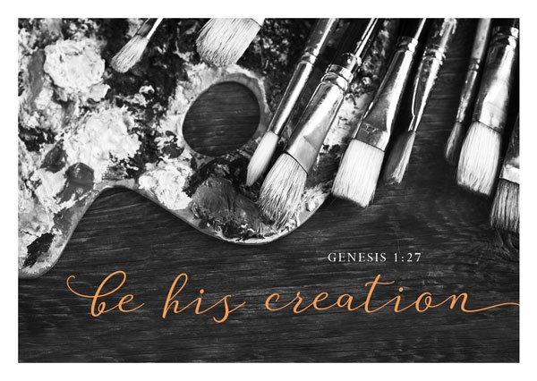 Postkarte Black & White - Be his creation Postkarte Black & White - Be his creation