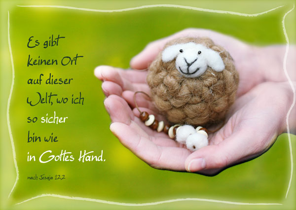 Postkarte - In Gottes Hand Postkarte - In Gottes Hand