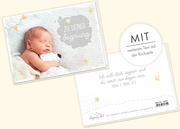 Faltkarte - Zu deiner Segnung - Ein Segen sein Faltkarte - Zu deiner Segnung - Ein Segen sein