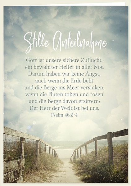 Faltkarte - Stille Anteilnahme - Sichere Zuflucht Faltkarte - Stille Anteilnahme - Sichere Zuflucht