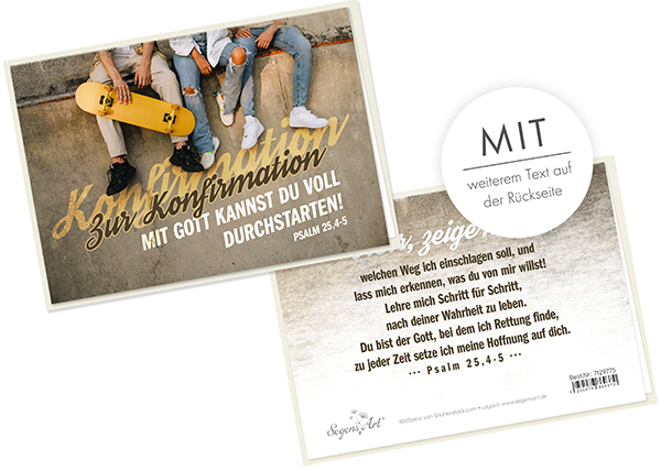 Faltkarte - Zur Konfirmation – Mit Gott durchstarten (Skateboard) Faltkarte - Zur Konfirmation – Mit Gott durchstarten (Skateboard)
