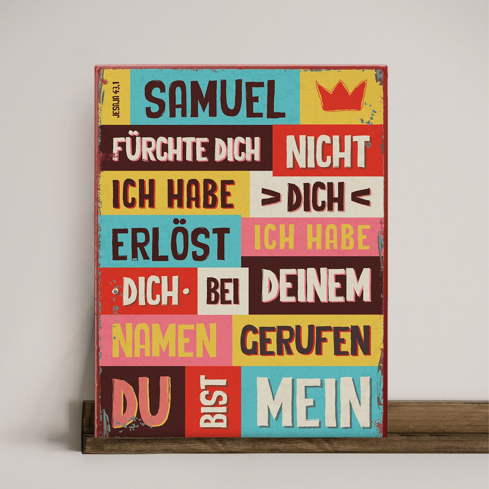 Persönliches Metallschild groß - Ich habe dich bei deinem Namen gerufen