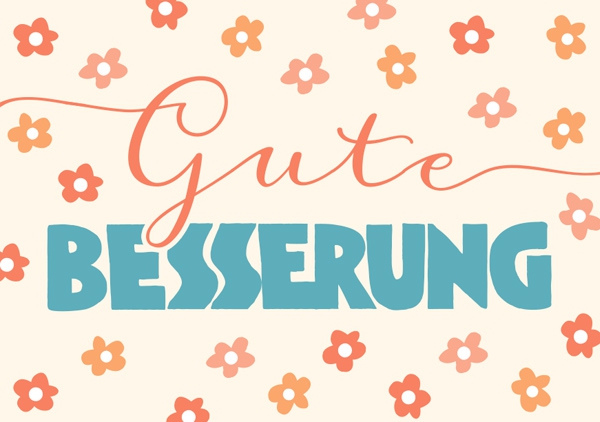 Mini - Gute Besserung (Blumenmuster) Mini - Gute Besserung (Blumenmuster)
