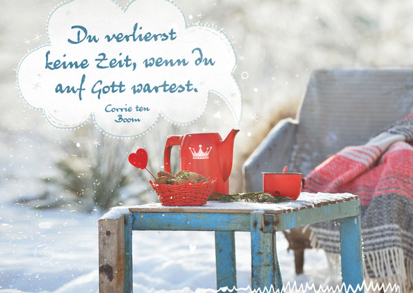 Postkarte - Zeit auf Gott zu warten Postkarte - Zeit auf Gott zu warten