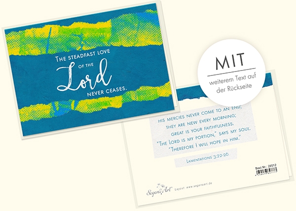 Faltkarte Naturpapier - The steadfast love Faltkarte Naturpapier - The steadfast love