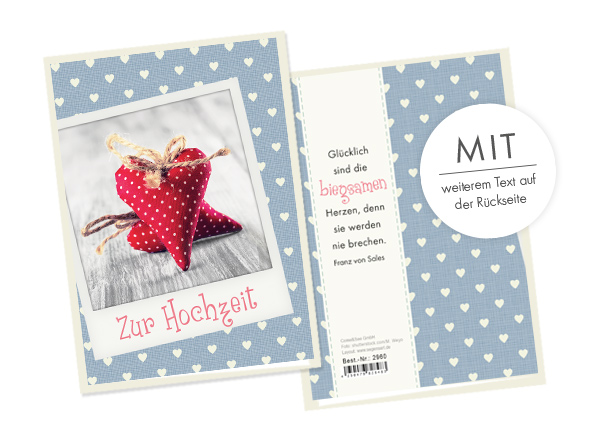 Faltkarte - Zur Hochzeit - biegsame Herzen Faltkarte - Zur Hochzeit - biegsame Herzen