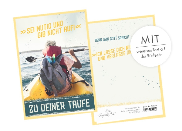 Faltkarte - Zu deiner Taufe - Dein Gott spricht Faltkarte - Zu deiner Taufe - Dein Gott spricht