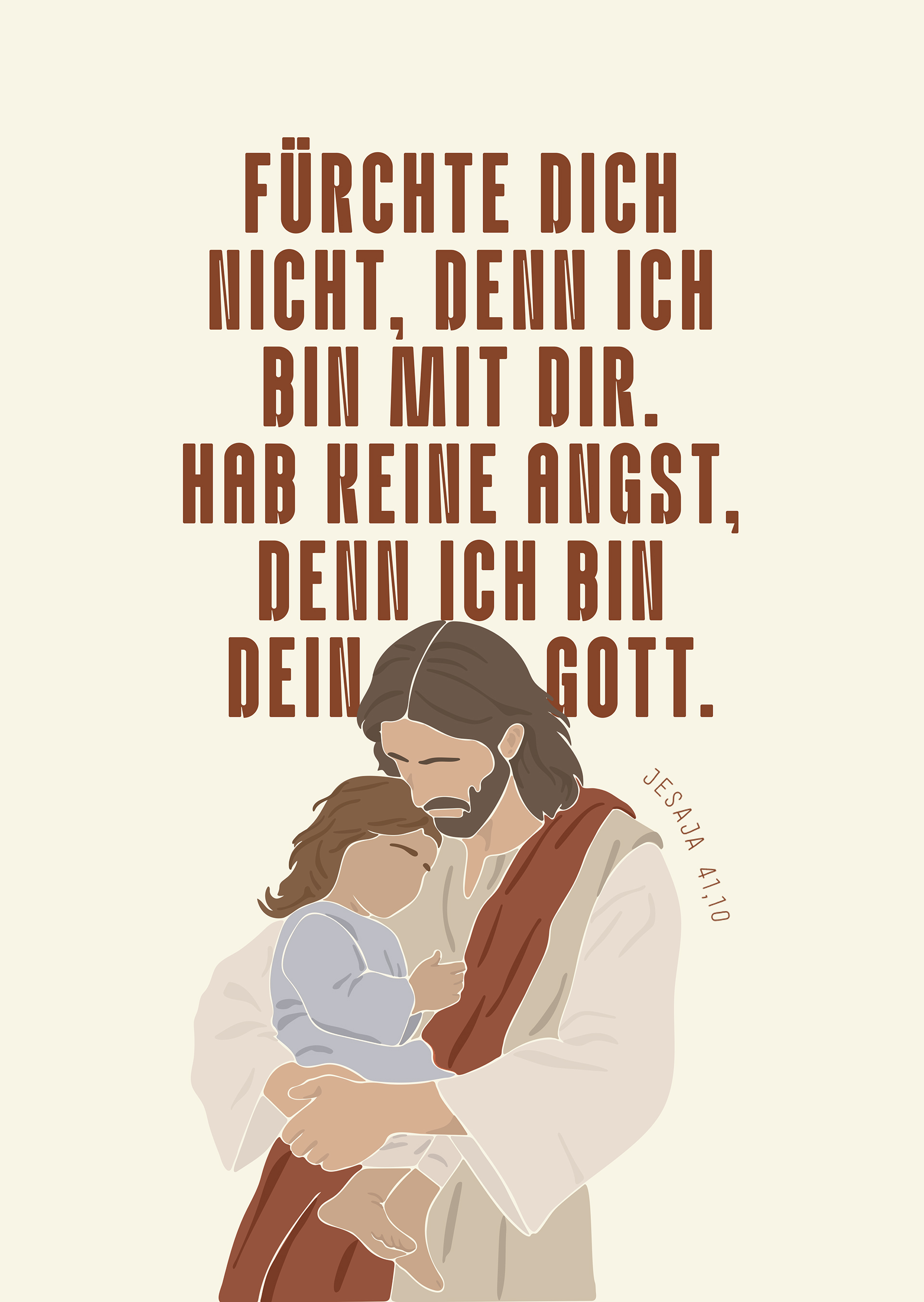 Poster - Jahreslosung 2027 - Fürchte dich nicht - geborgen