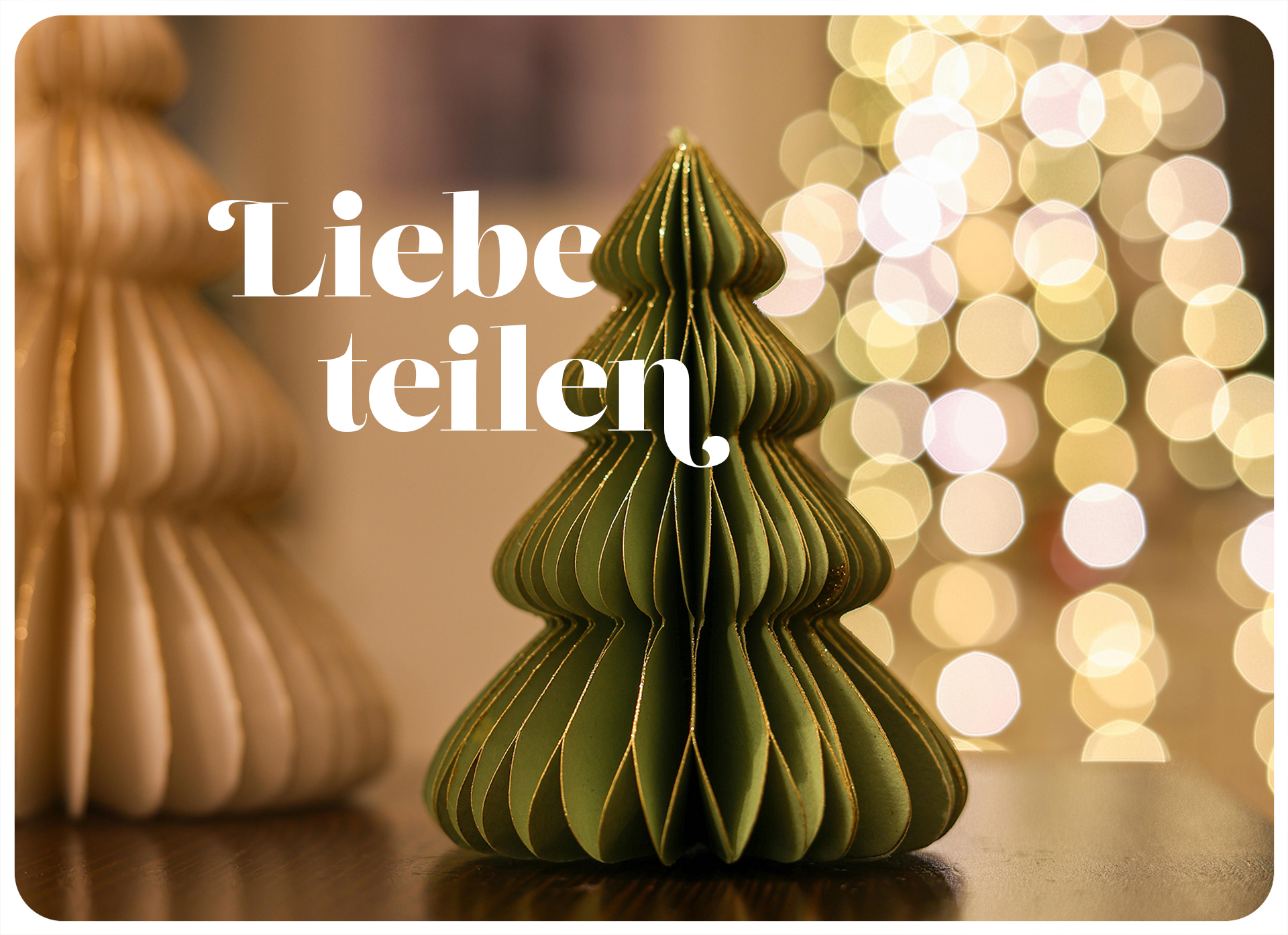 XL-Postkarte - Liebe teilen zu Weihnachten